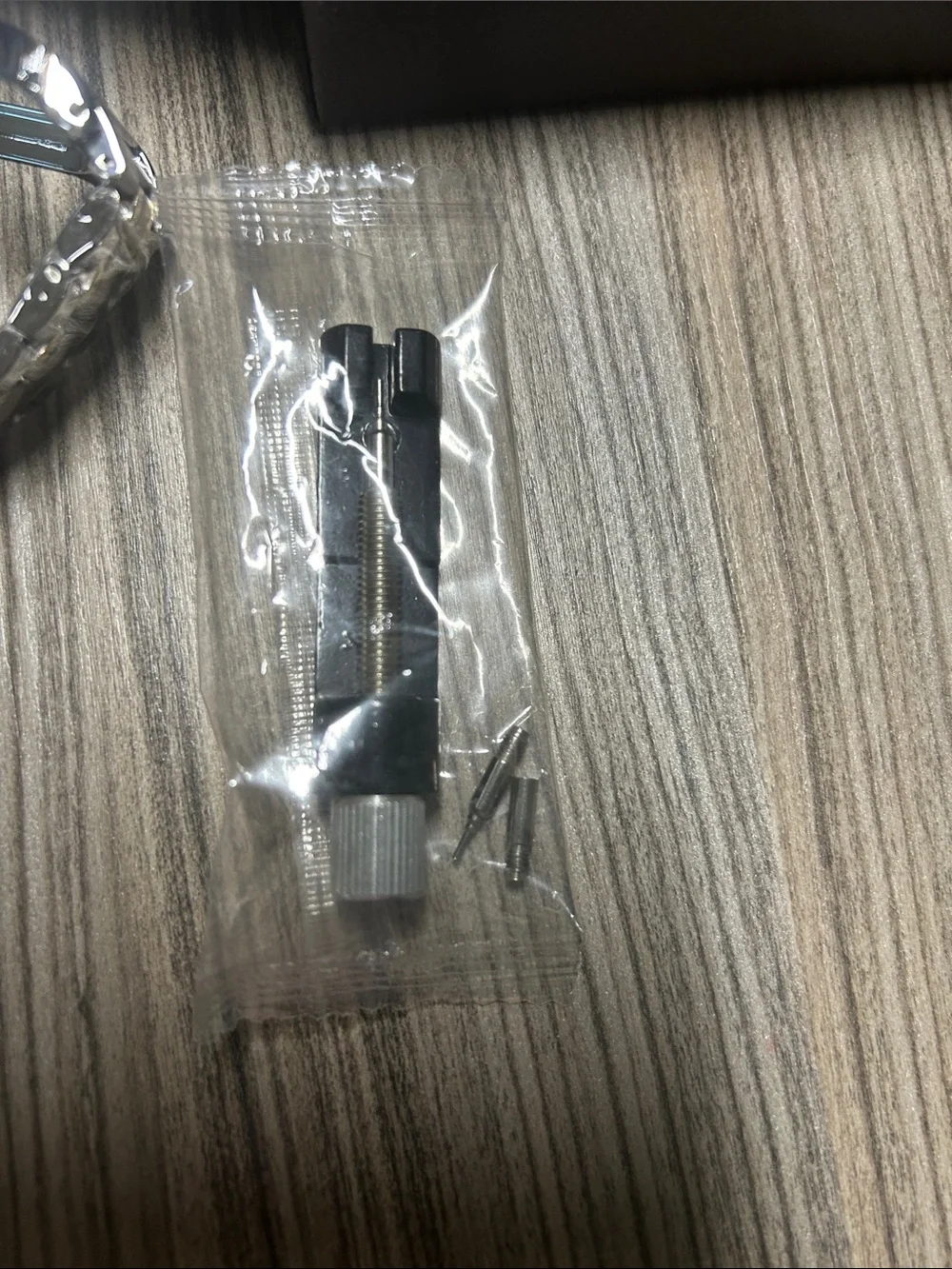Samsung Galaxy Fit Silver and Gold Metal Link Watch Band